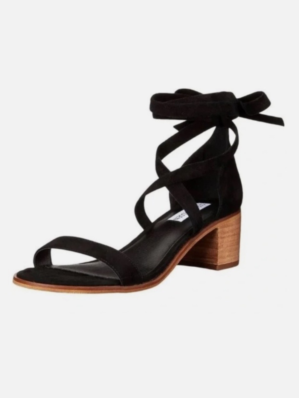Black Steve Madden Rizzaa Ankle Strap Sandals: Size 7 - Picture 2 of 8